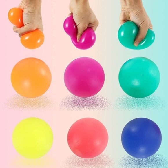 12 Stretch Stress Reliever Balls Multicolor - Picture 2 of 4